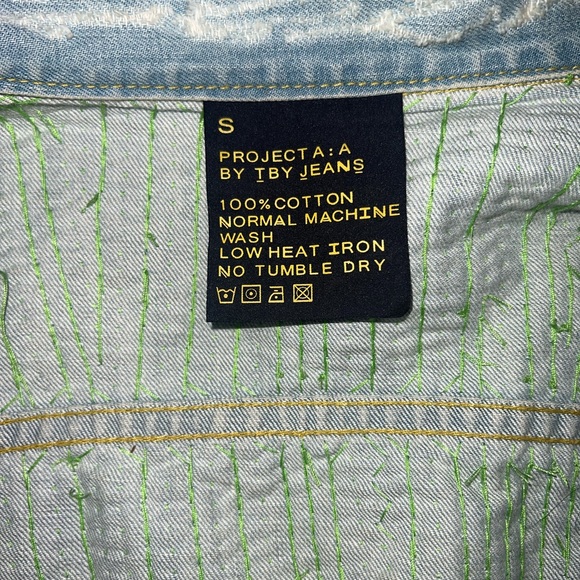 SEQUIN EMBROIDERED DENIM JACKET DEMI X FREE PEOPLE - Picture 7 of 8